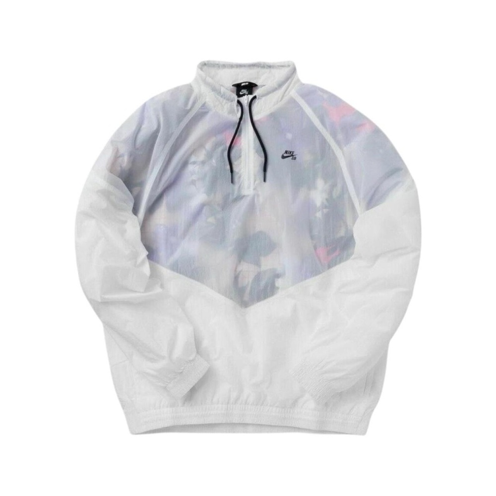 Nike White and Pastel Pullover Jacket